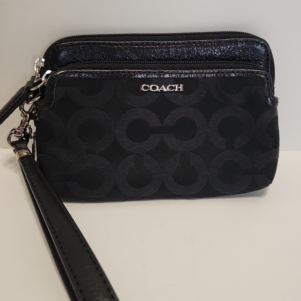 Coach Black Wristlet Clutch